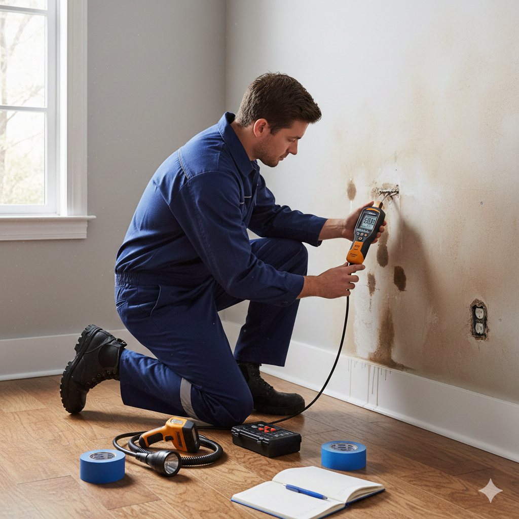 Final moisture monitoring after water extraction to ensure complete drying